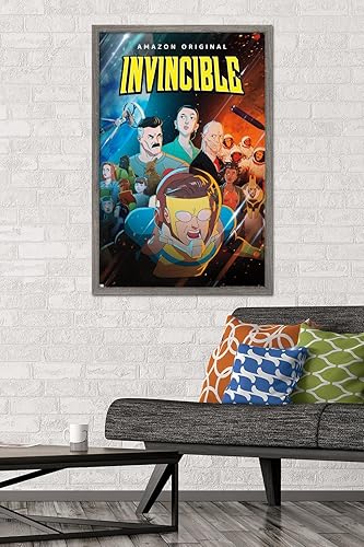 Miniatura 2 de Trends International Invincible - Póster de pared de una hoja, 34 pulgadas de largo x 22.4 pulgadas, versión enmarcada en madera de granero