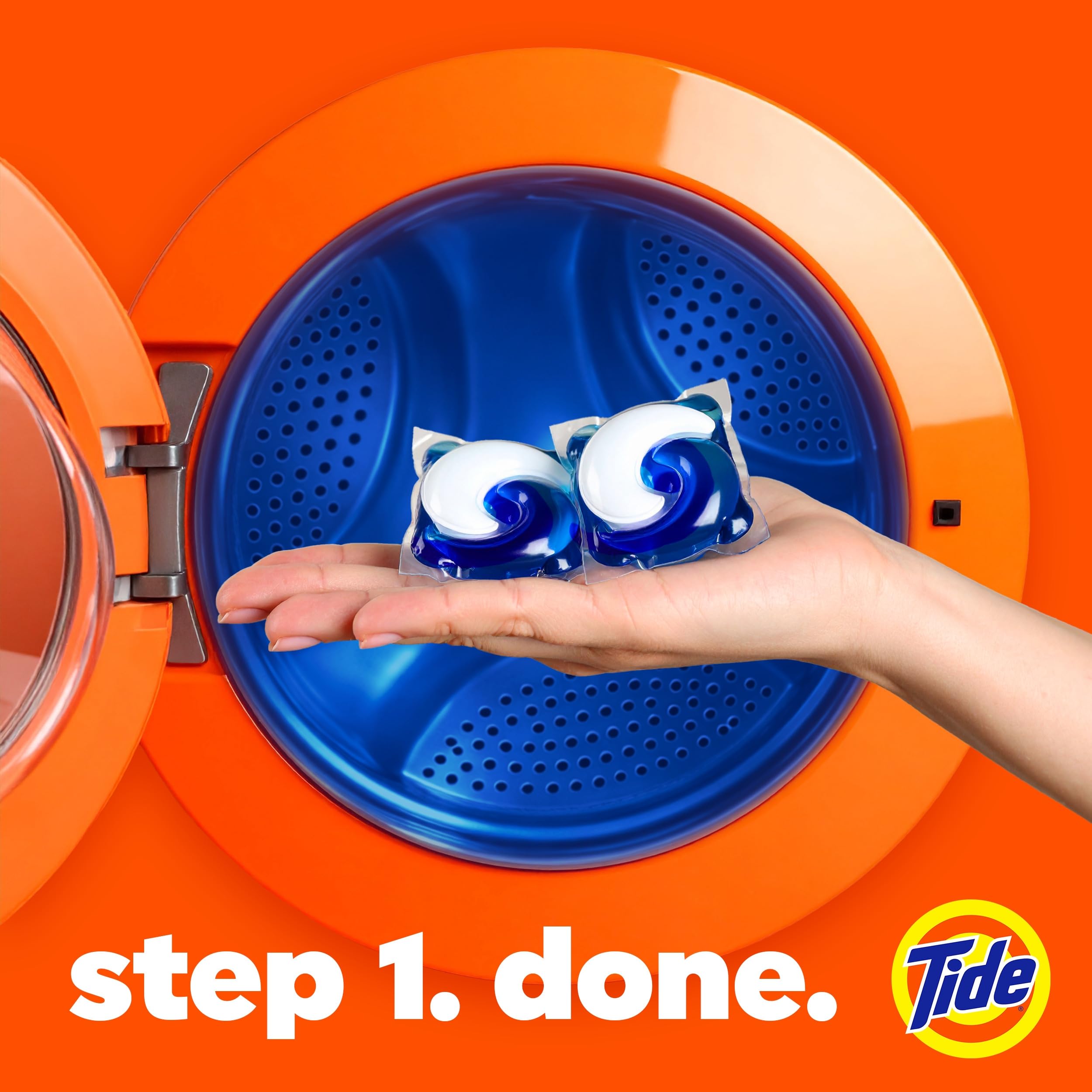 Tide Power PODs 2-in-1 Waschmittel-Kapseln mit daunenen, weichen Boostern, dauerhafte Frische mit April-Frische-Duft, 45 Stück