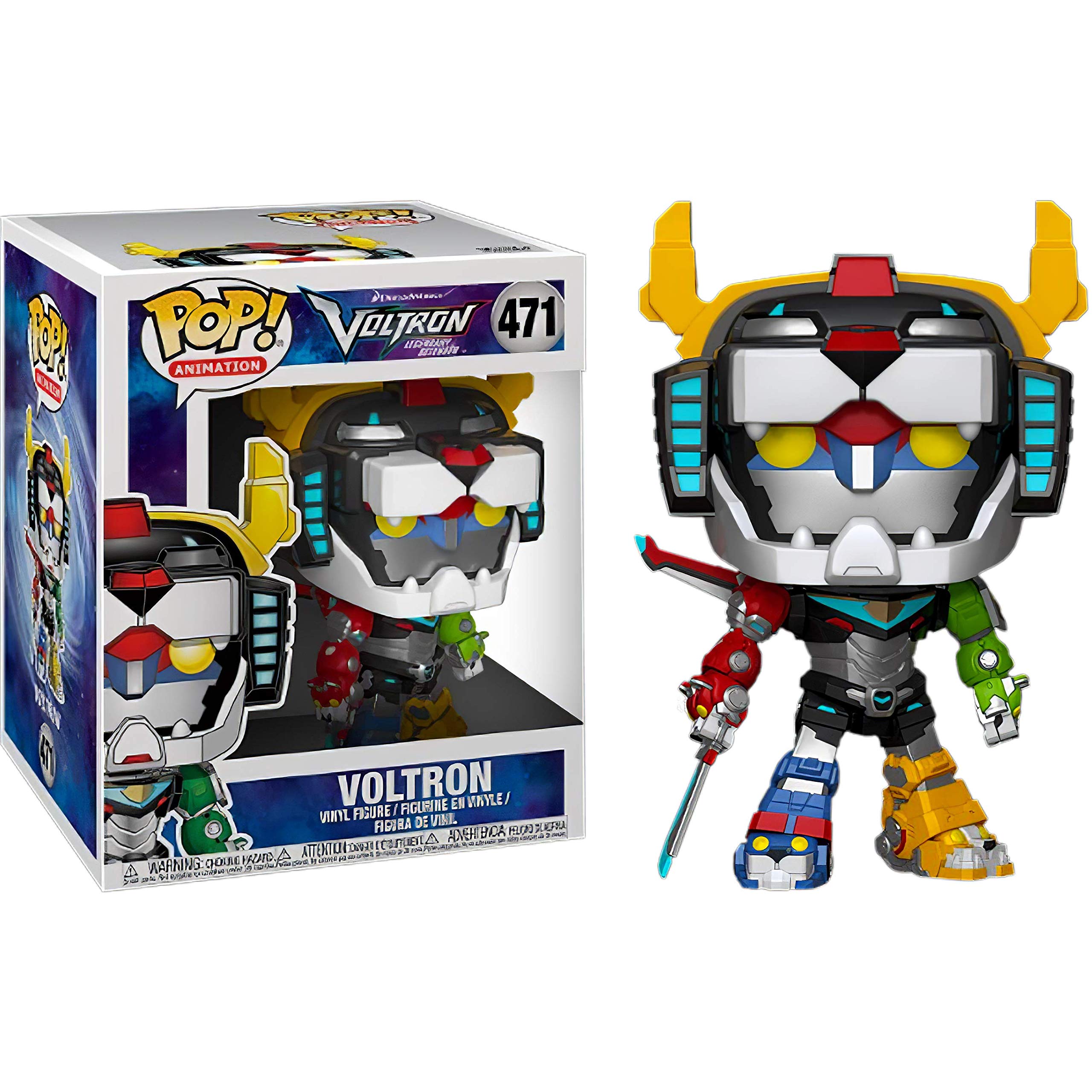 Voltron: Funk o Pop! Animation Vinyl Figure Bundle with 1 Compatible Protector (471 - 34189 - B) F