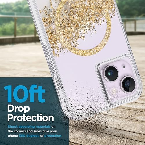 Miniatura 2 de Case-Mate Funda para iPhone 14 Plus, mármol de quilates [protección contra caídas de 10 pies] [compatible con MagSafe] Funda magnética con bonito