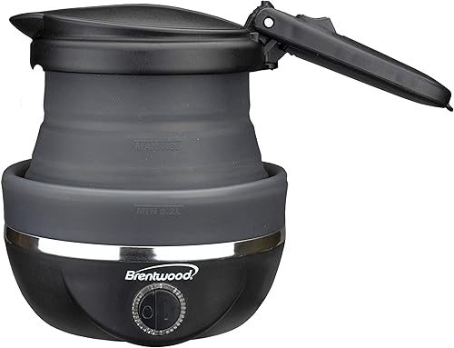 Vista 4 de Brentwood Appliances KT-1508BK - Hervidor de viaje plegable de doble voltaje de 0.85 cuartos de galón (negro), 0.85Q