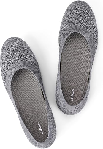 Women's Minimalist Ballet Flats Dressy Round Toe Knit Flats Comfortable Slip On Work Business Office Daily Barefoot Shoes