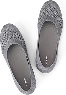 Women's Minimalist Ballet Flats Dressy Round Toe Knit Flats Comfortable Slip On Work Business Office Daily Barefoot Shoes