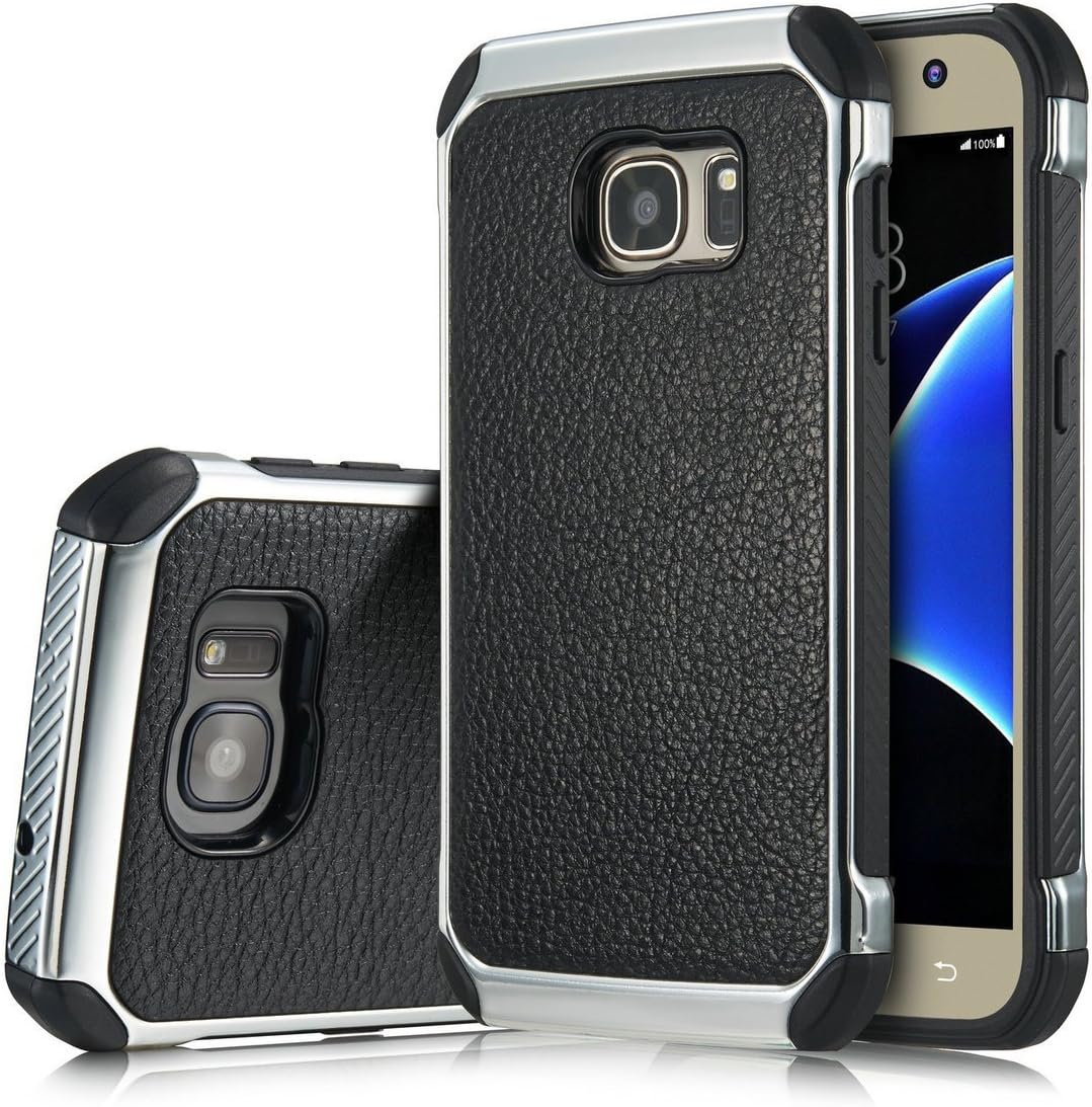 Galaxy S7 Edge Case, Samsung Galaxy S7 Edge Case,Jnli Leather Flip Protective Premium PU Leather Cover for Galaxy S7 Edge Case (blacck)