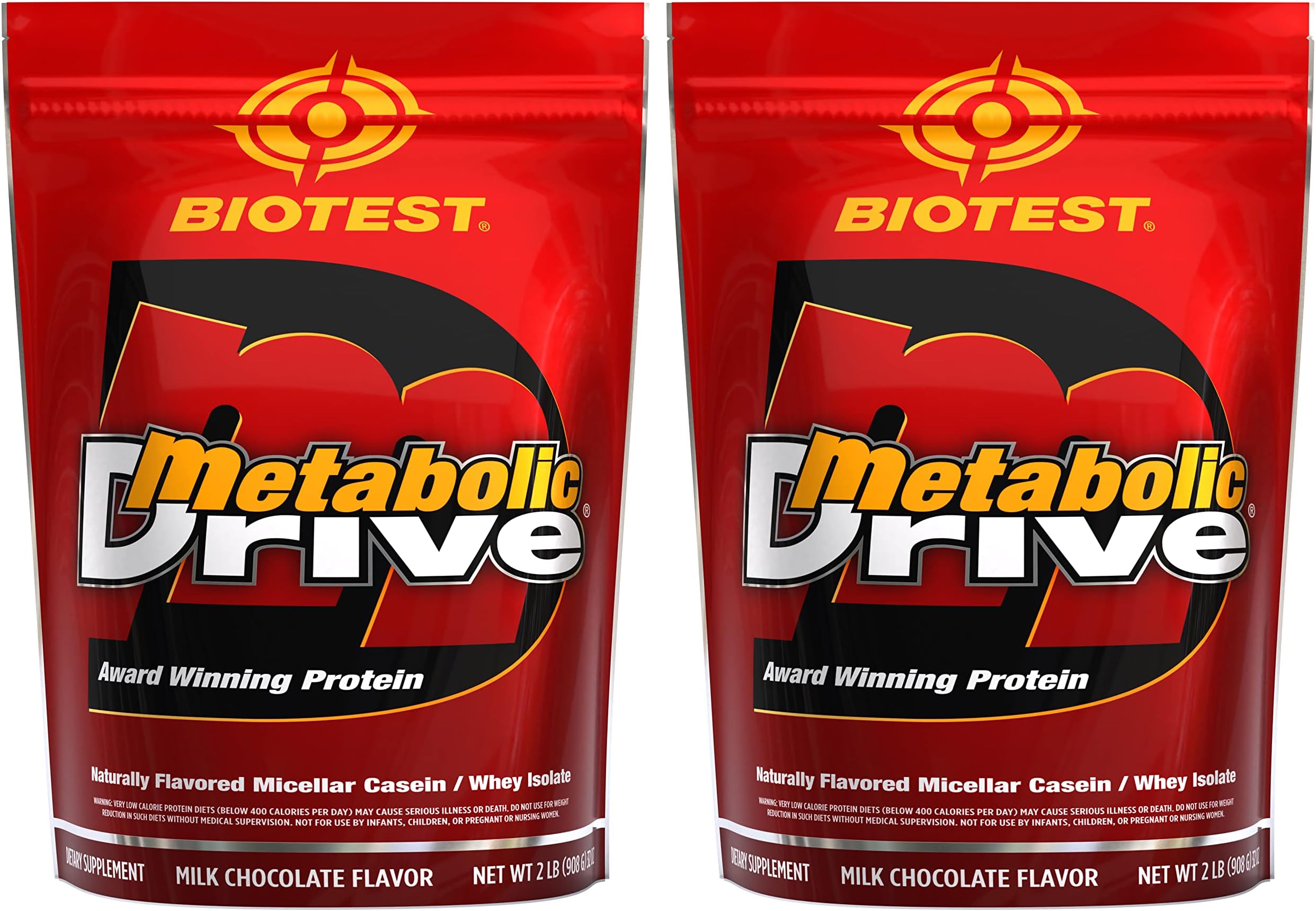 Metabolic Drive Protein, Whey Isolate, Micellar Casein (Chocolate, 2 lb (Pack of 2))