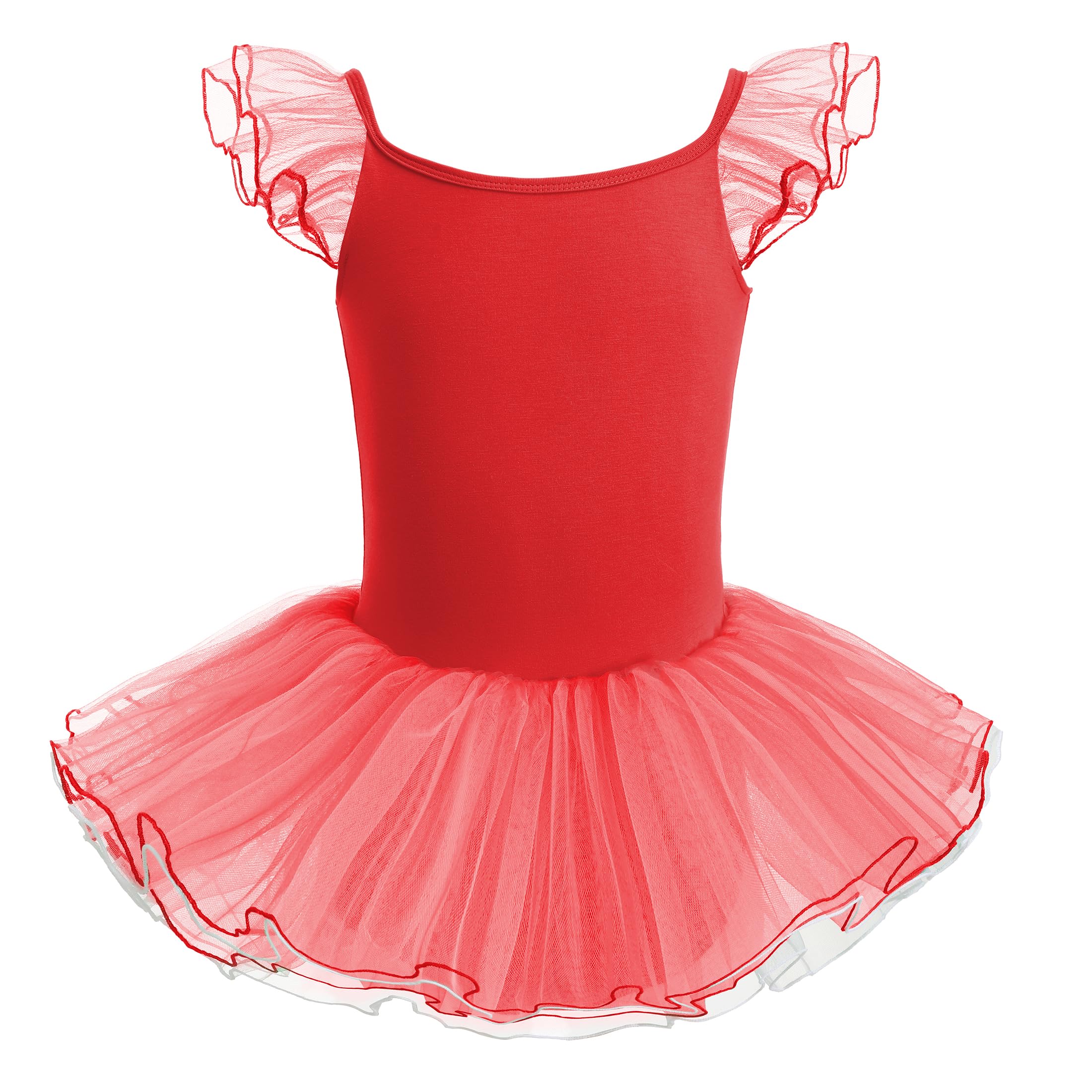 HIPPOSEUS Niña Tutu Vestidos de Ballet Maillot de Danza Gimnasia Leotardo Body Clásico para Niñas Body Traje de Baile,Y-04WDM — view 7