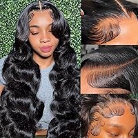 Vista 1 de Holiden Pelucas de cabello humano ondulado con encaje frontal de 13 x 6 pulgadas de densidad del 200 %, pelucas de cabello humano prearrancado HD