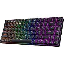 HK GAMING GK75 75% v3 | Hotswap Mechanical Gaming Keyboard | 84 Keys Multi Color RGB LED Backlit for PC/Mac Gamer | US Layout Black, Mechanical Brown