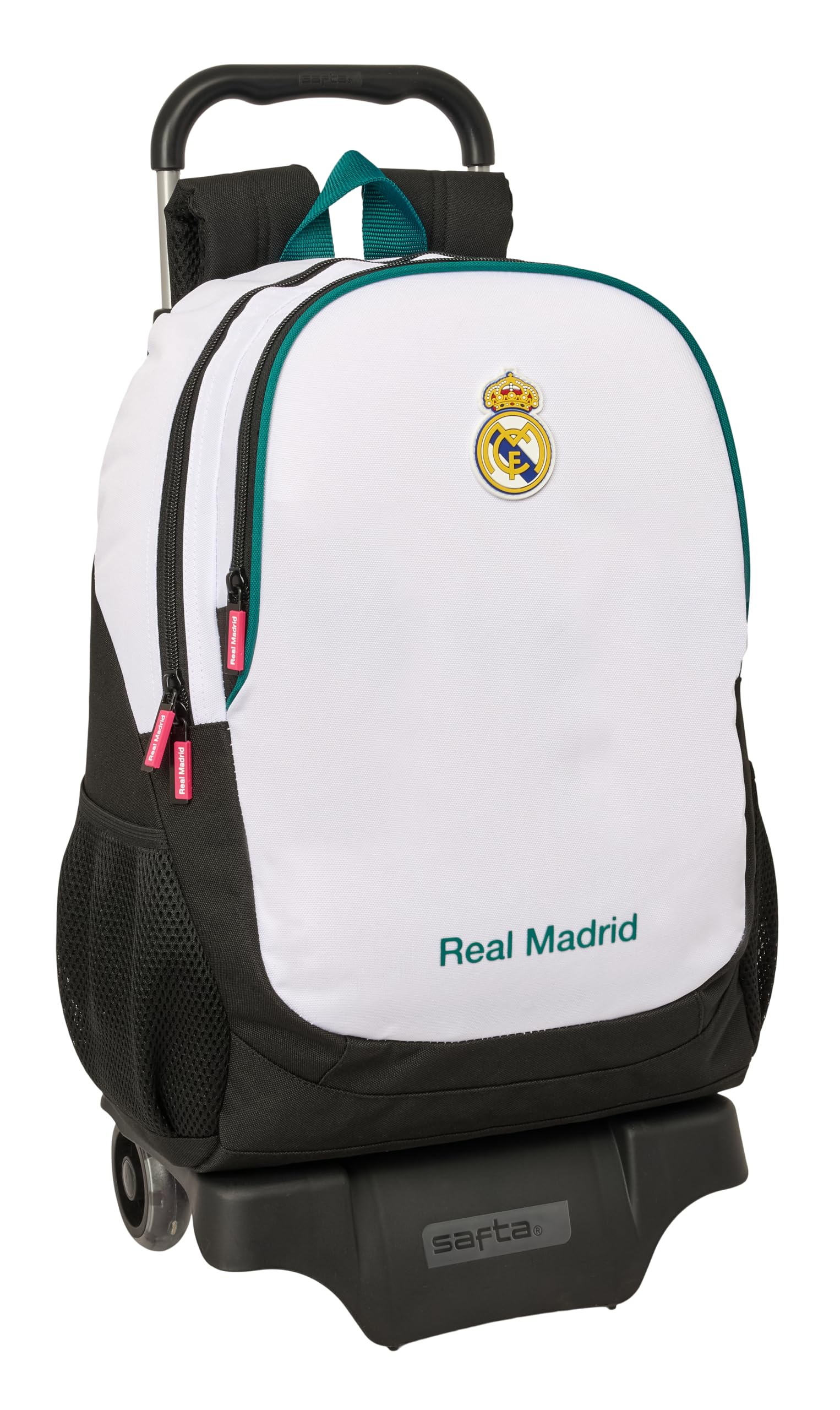 Real Madrid EQUIPACIÓN 26/27 – School Backpack with Trolley, Ideal for Children of Different Ages, Comfortable and Versatile, Quality and Resistance, 33 x 15 x 43 cm