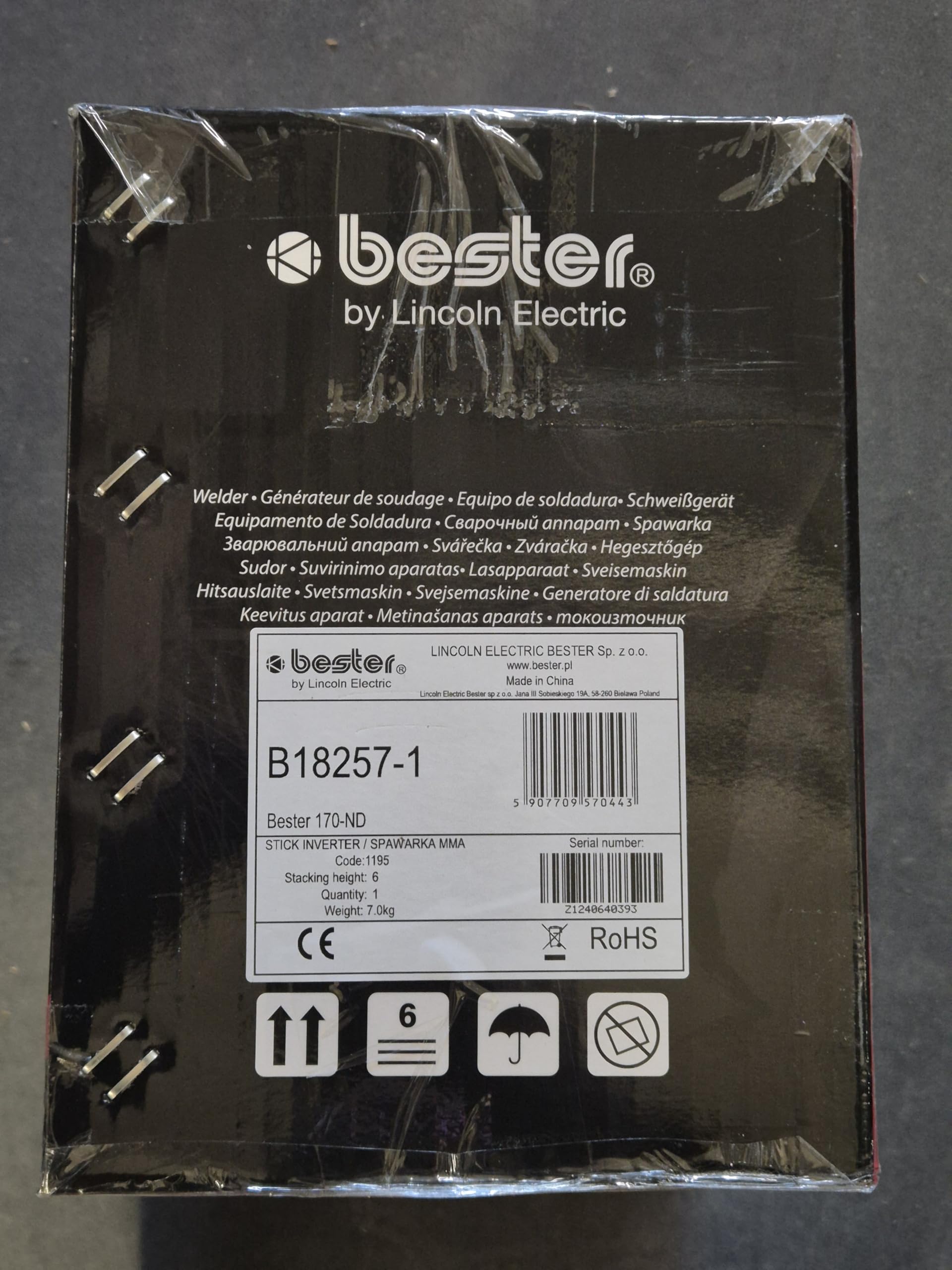 Lincoln - Soldador Inverter BESTER 170-ND 160A