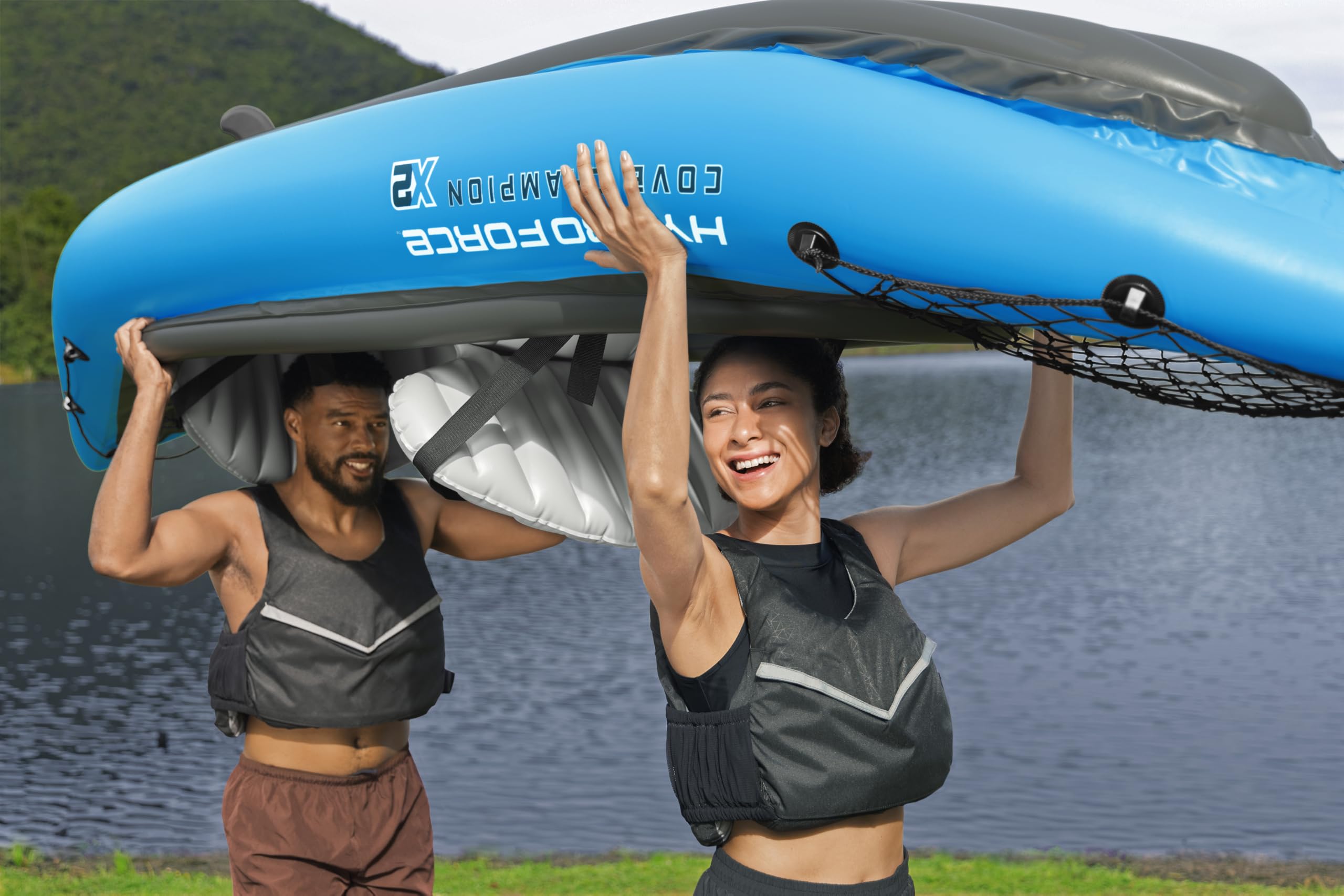 Bestway Hydro-Force Cove Champion X2 Kayak Inflable 2 Plazas con Bomba y Accesorios