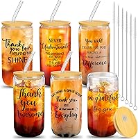 Vista 19 de Juego de 6 regalos de agradecimiento para empleados, regalo de equipo de agradecimiento a granel, compañeros de trabajo, lata de 16 onzas, vaso