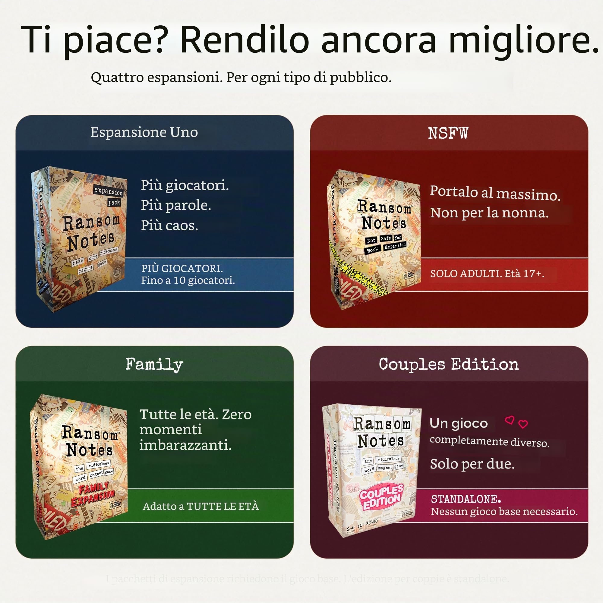Ransom Notes - Il ridicolo gioco di parole magnetiche, 3+ giocatori