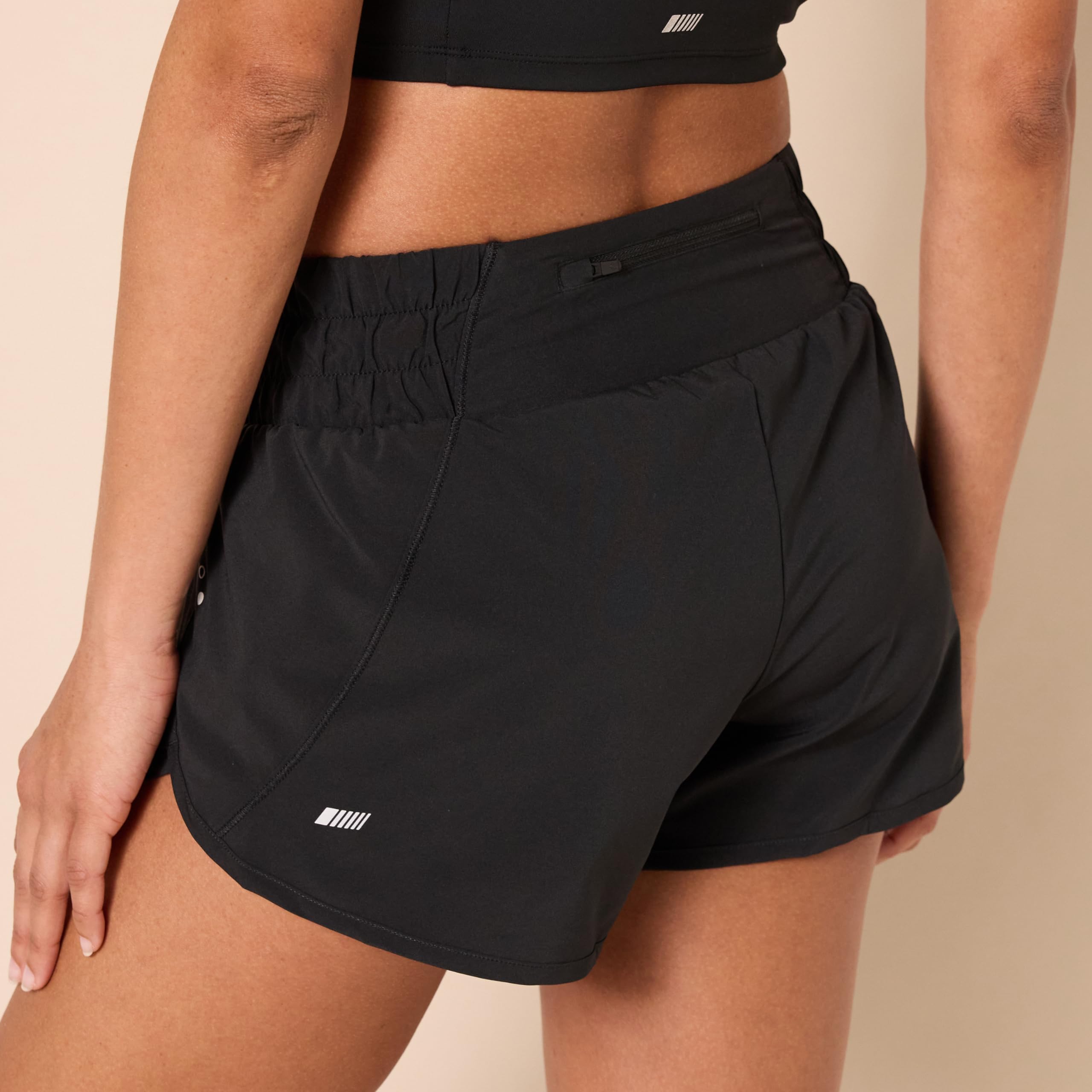 Amazon Essentials Femme Short de Course Tissé à Ceinture Froncée, Coupe Standard Athlétique