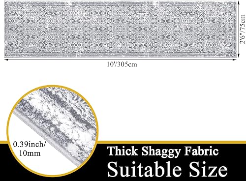 Miniatura 10 de Vaukki Alfombra de pasillo para pasillo, alfombra de lavandería suave vintage, alfombra antideslizante para entrada, alfombra de área de cocina