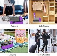 Vista 77 de BAGAIL 4 juegos/6 juegos/8 cubos de compresión para embalaje, accesorios de viaje, organizadores de embalaje expandibles (malla cuadrada, 06-beige)