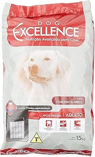Ração Dog Excellence Cães Adultos Raças Grandes Cordeiro e Arroz, 15kg Selecta Para Todas Grande Adulto, Sabor Cordeiro