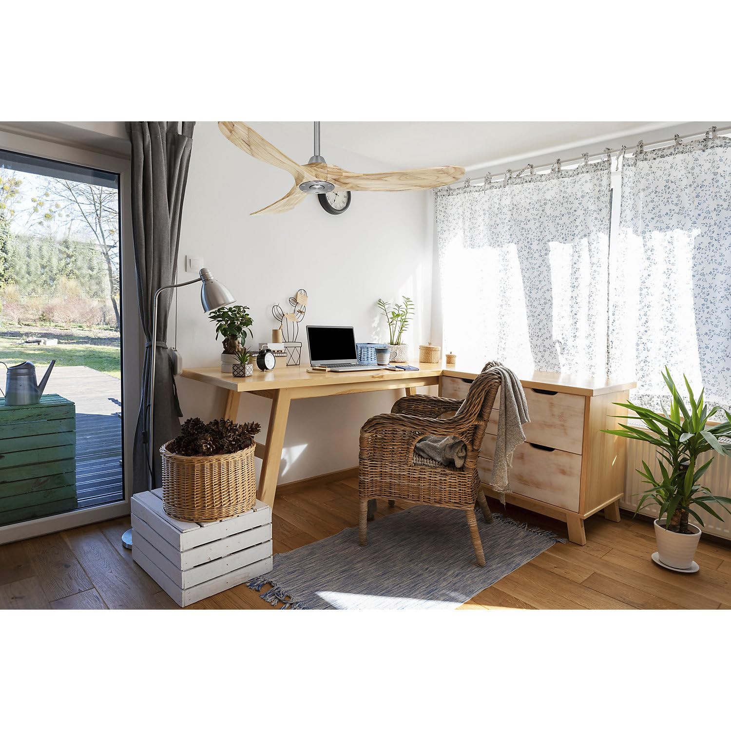 Ventilateur de plafond, ECO genuino 152 Wing Wood Nature