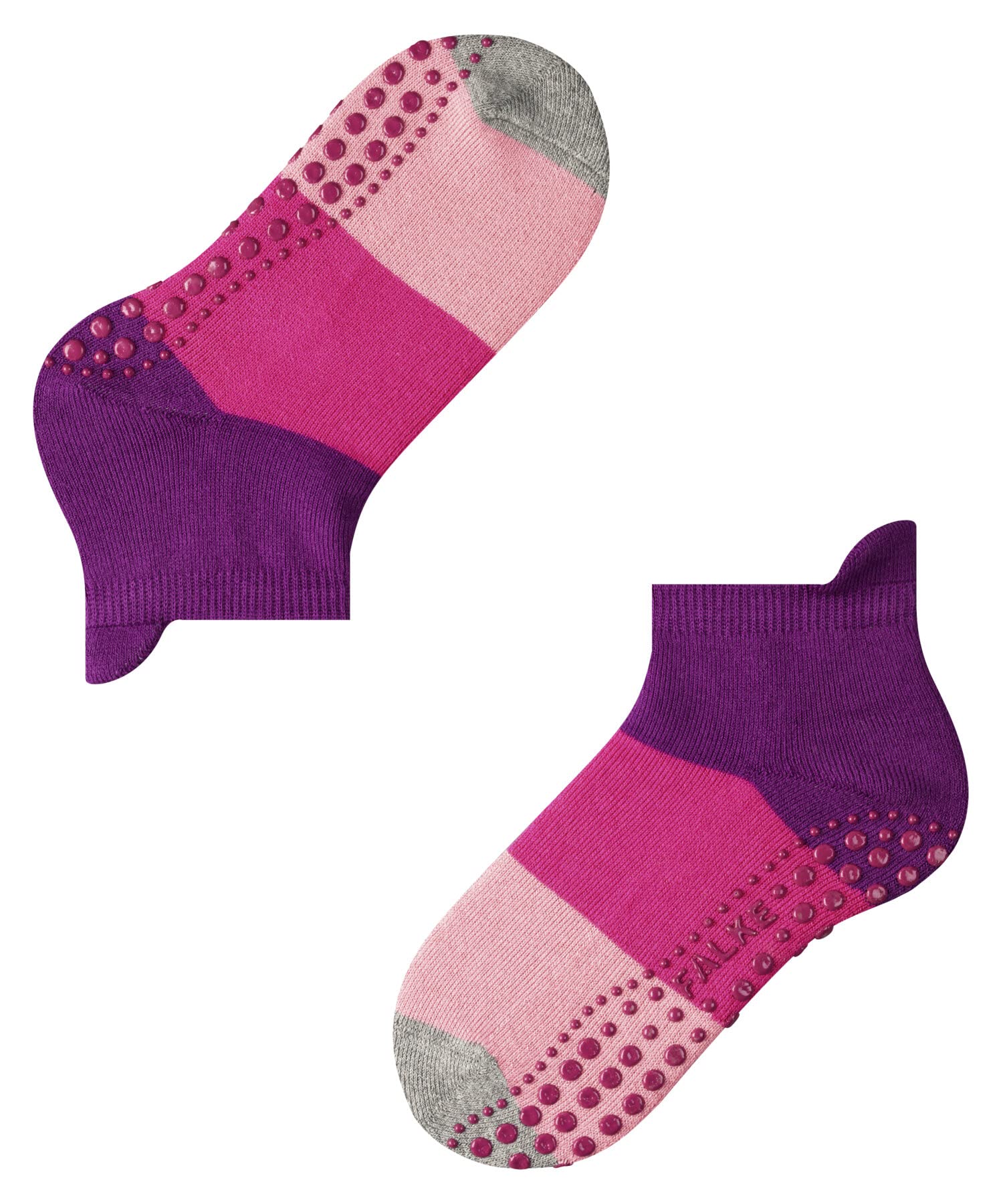 FALKE Uniseks - dzieci Kapcie Colour Block K Hp Bawełna z wypustkami na podeszwie 1 Para, Różowy Crocus 6962, 23/26 EU