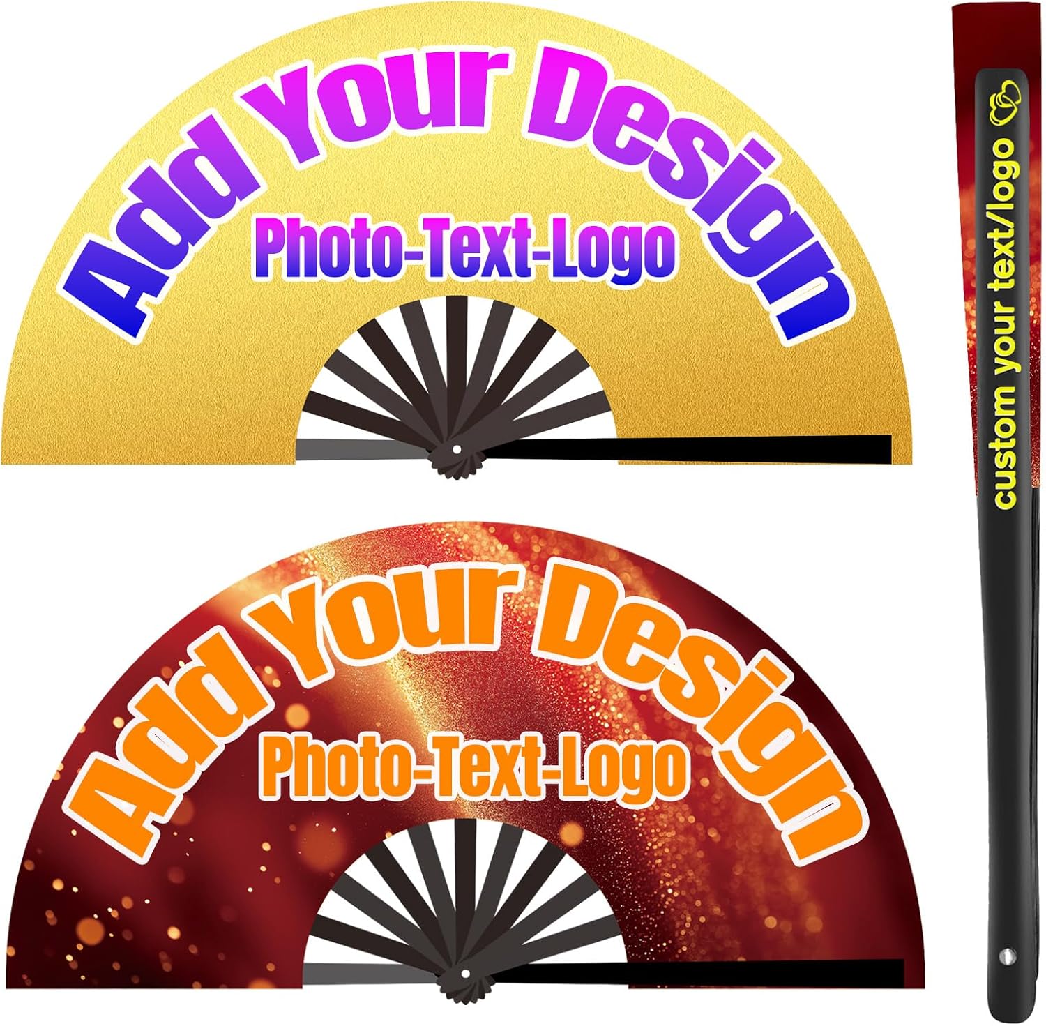 Personalized Fans for Line Dance Wedding Birthday Party Custom Boots on The Ground Hand Fan with Photo/Text/Logo Personalized Hand Folding Fans (5-200 Pcs)