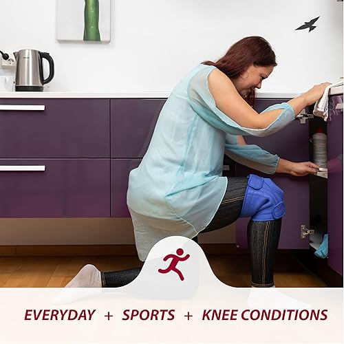 Vista 32 de KARM Rodillera de talla grande para mujeres y hombres, talla grande, soporte de rodilla ajustable para desgarro de menisco, dolor de artritis, Negro