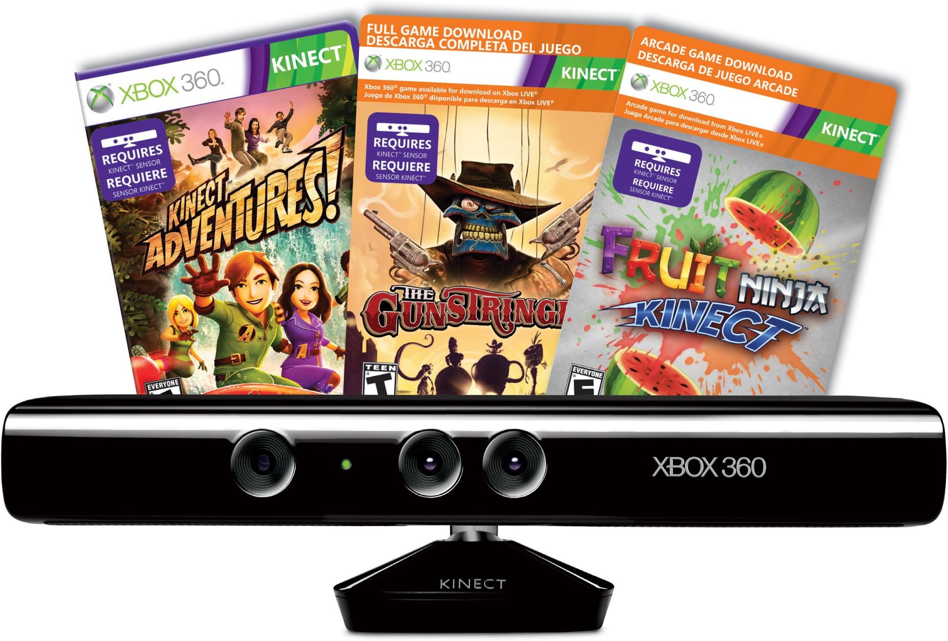 Kinect Sensor with Kinect Adventures and Gunstringer Token Code (OLD MODEL)