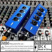 Vista 4 de Cable XLR de red múltiple de 4 canales y 3 pines XLR macho y 6.35 1/4 pulgadas TRS estéreo hembra sobre RJ45 Ethercon extensor de cable
