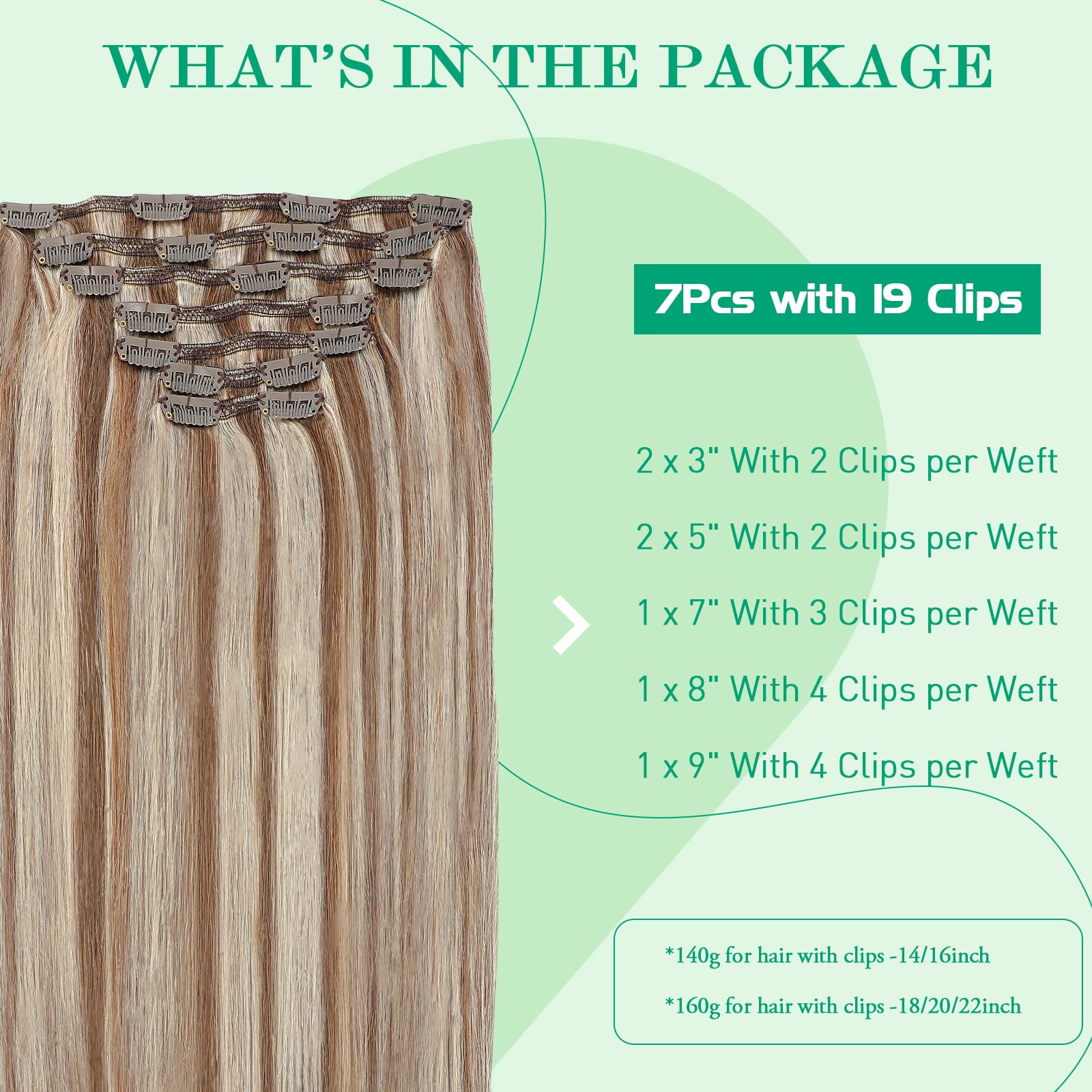SURNEL Extensiones Clip Pelo Natural 100g 35cm 6 Piezas Castaño Chocolate Extensiones De Clip De Humano Real Extensiones Pelo Natural Remy (C#4-35cm) — view 30