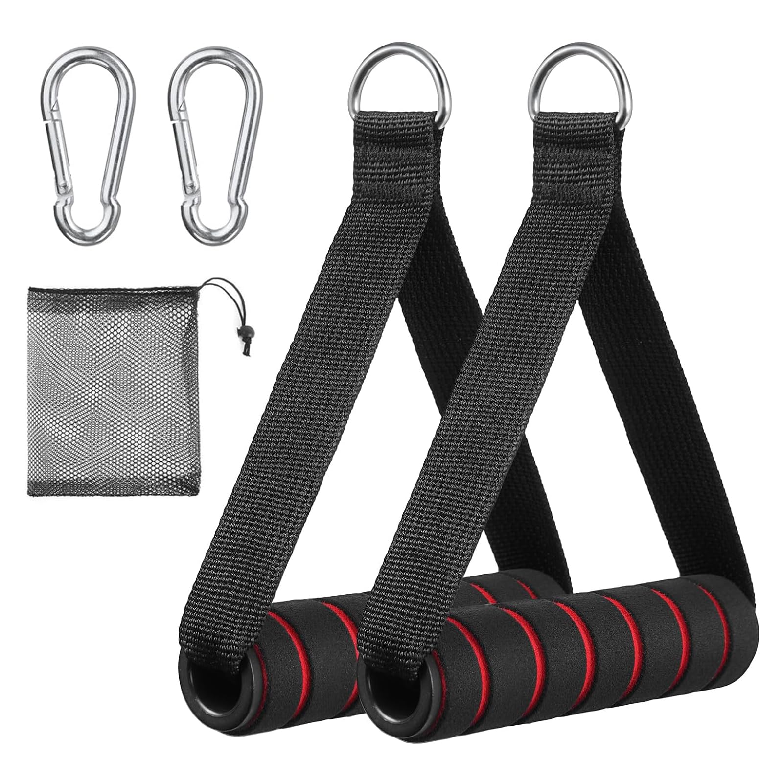 2 Juegos De Tiradores De Cable - Asas Ergonómicas Antideslizantes Para Bandas De Fitness Y Dominadas, Accesorios De Gimnasio Con Hebillas