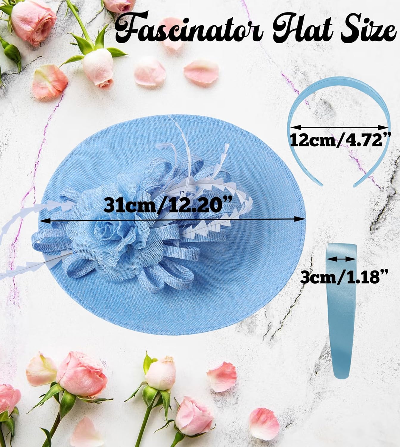Kidukso Fascinator Hats Headwear for Derby Hats 1920s Vintage Headdress for Tea Party Cocktail Party Church