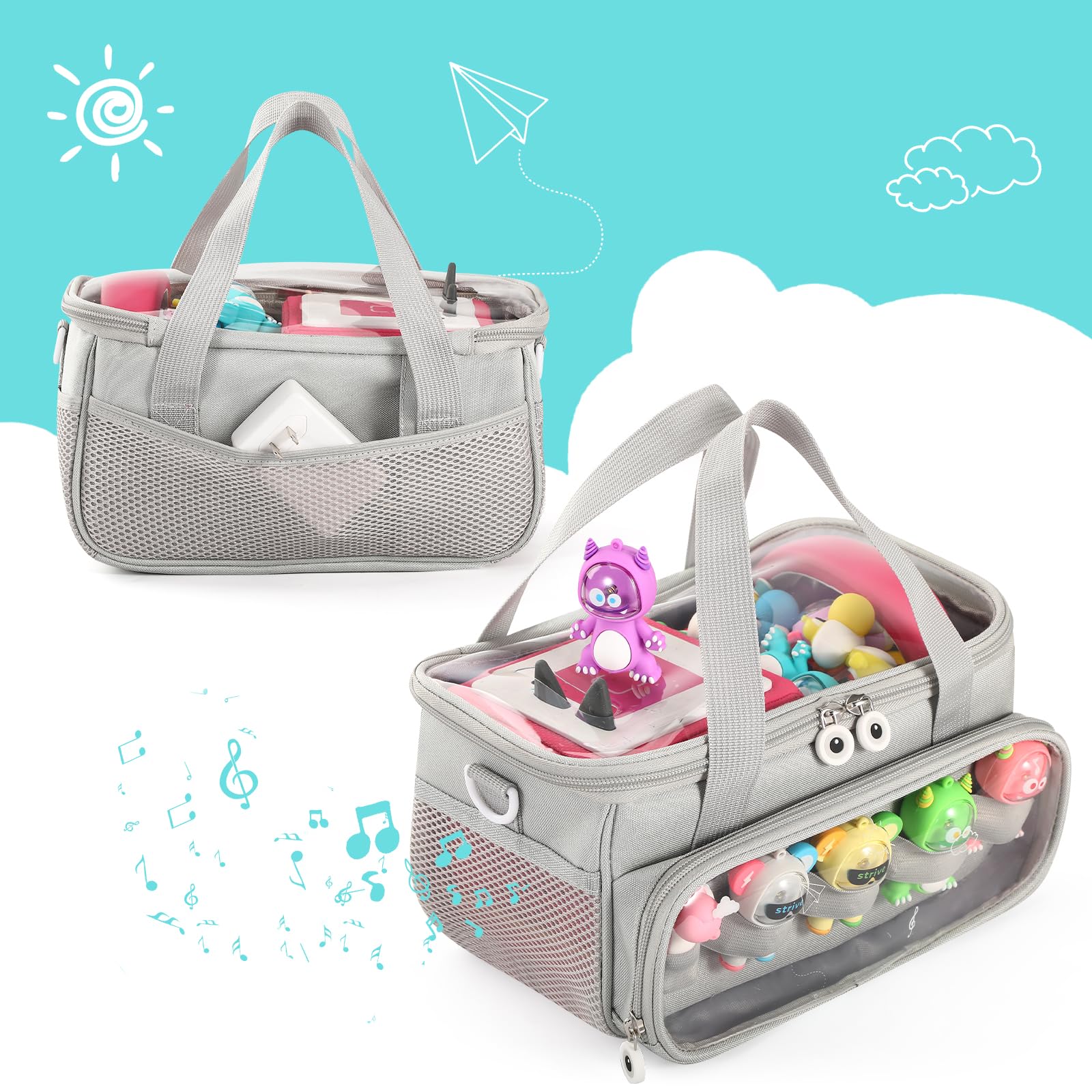 Carrying Case for Toniebox Storage Carrier Bag for Tonie Characters with Shoulder Strap and Handle - Image 4