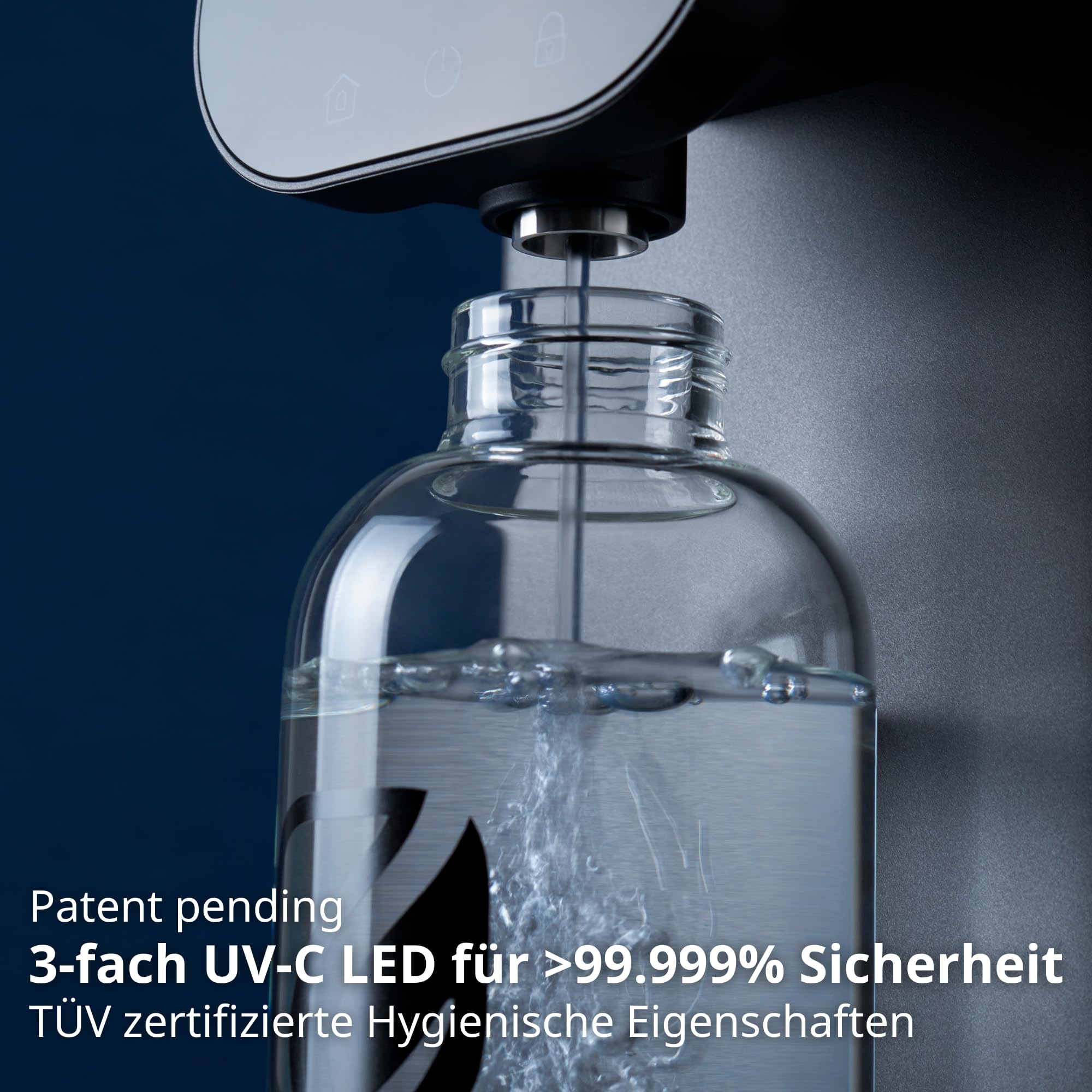 OsmoFresh Fusion Air Auftisch Osmoseanlage Heißwasserspender 3-Fach UV-C LED TÜV zertifiziert
