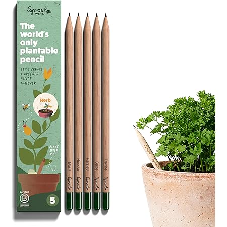 Matite Piantabili SproutWorld Happy Bee - 5 Matite Con Semi Di Fiori - Foto 5