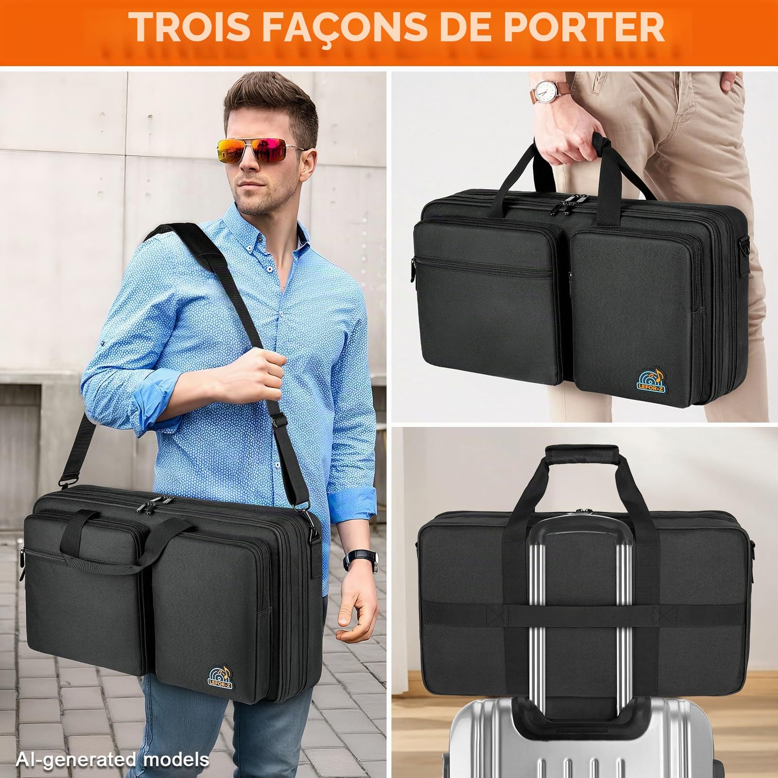 Étui de Transport pour Contrôleur Pioneer DDJ-FLX4/DDJ-REV1/DDJ-400/DDJ-SB3/DDJ-RB,Sac de Rangement avec Bandoulière pour Contrôleur DJ compatible avec Numark Mixtrack Pro FX/Platinum FX/Roland DJ-202
