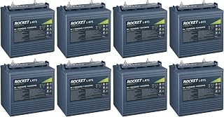 Rocket L-875 170Ah 8V Golf Cart Battery - Replaces Trojan T-875 (Set of 8)