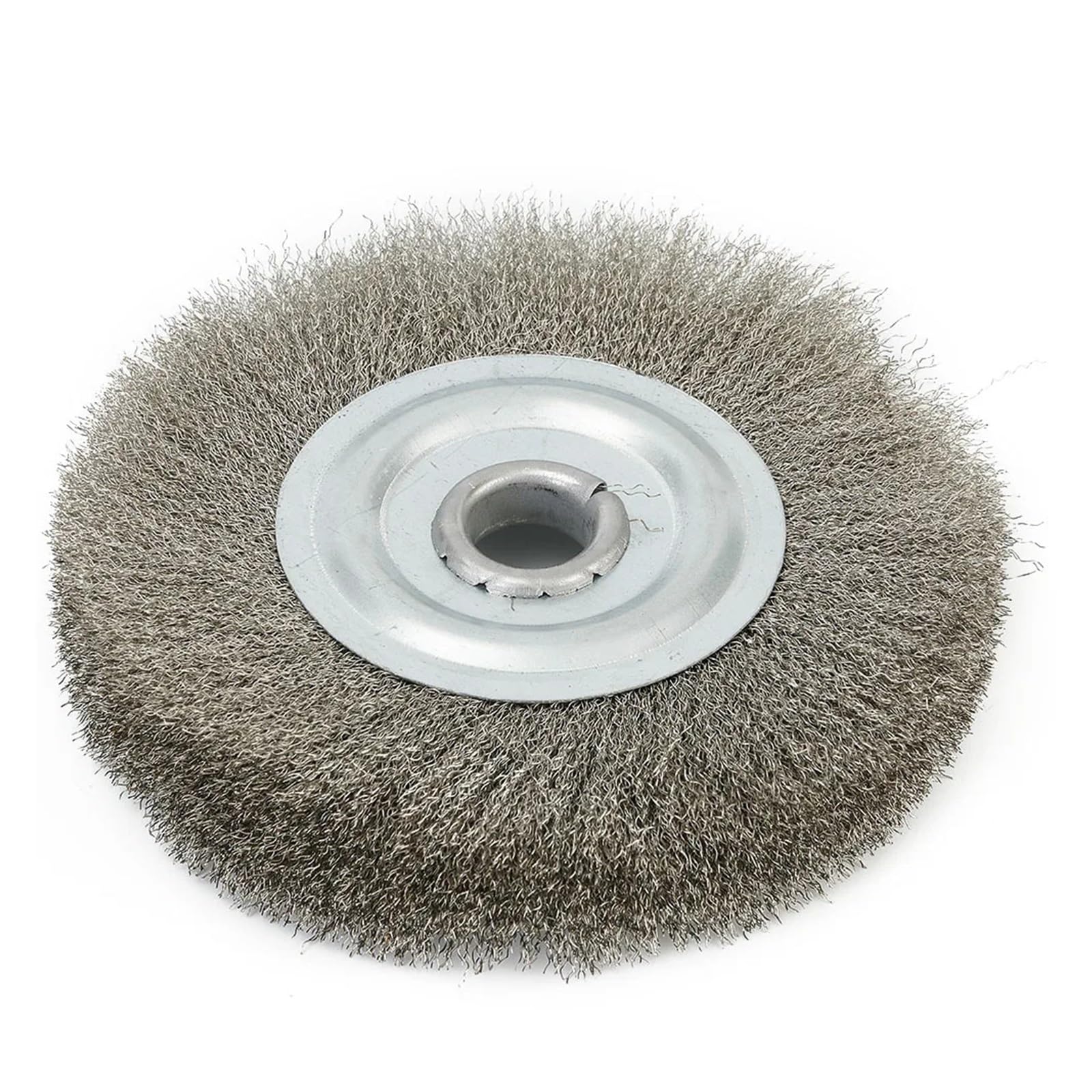 125 mm 5 cali zwinięta krawędź szczotka druciana ze stali nierdzewnej szlifierka ławka szlifierka 16 mm otwór metal gratowanie polerowanie narzędzie