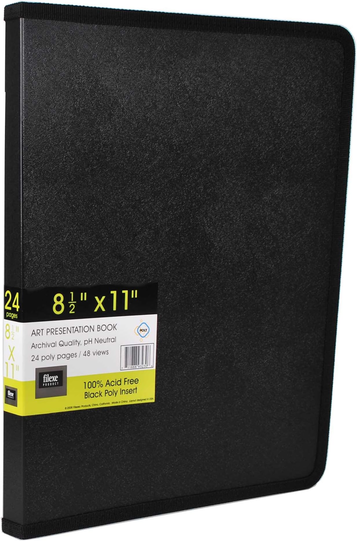 Products Art Presentation Book, 8.5"x11", 24Page/48 Views (93230),Black
