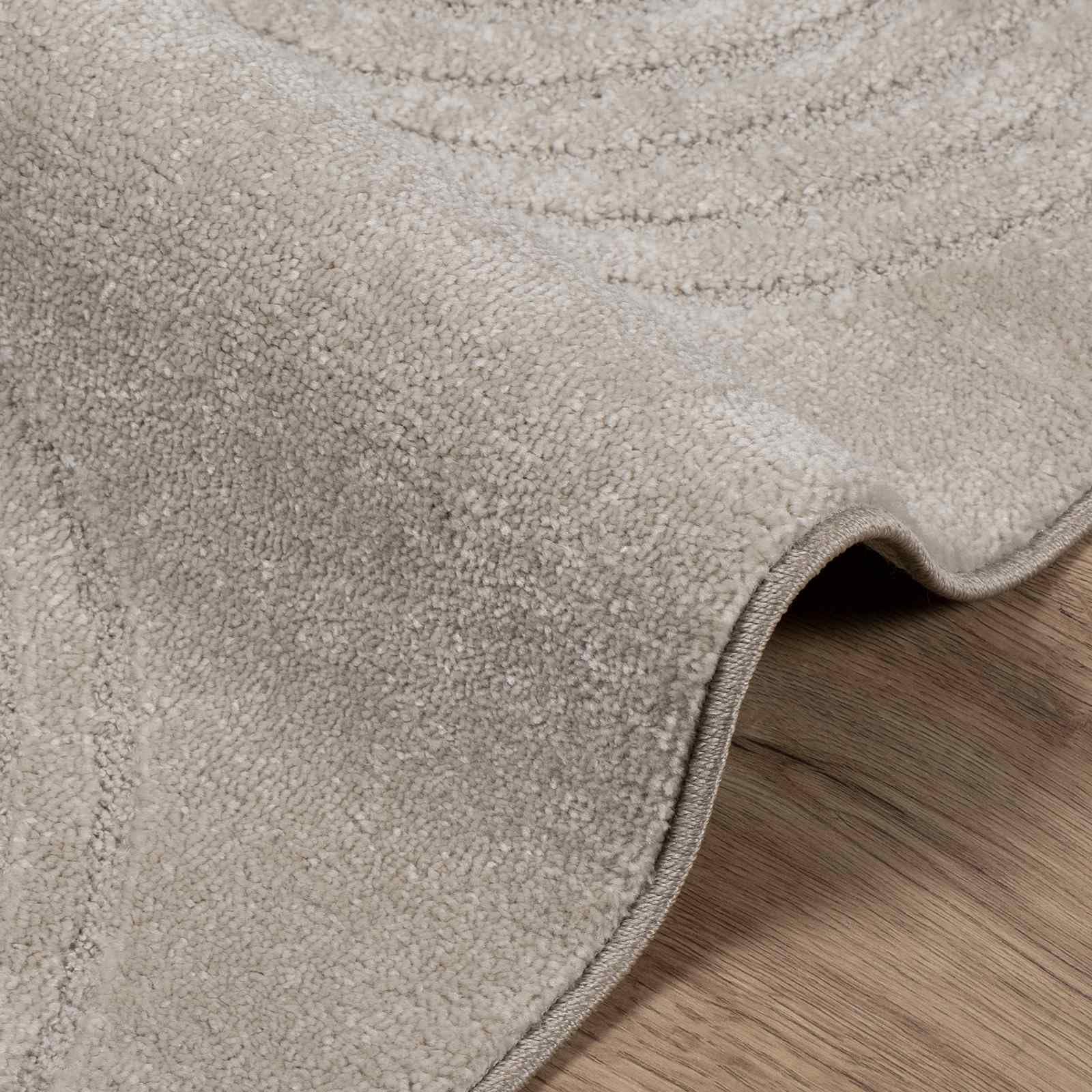 Galati Tapis beige 230 x 160 cm en polyester antidérapant pour salon, chambre à coucher, couloir, cuisine, salle de bain, lavable, anti-saleté, acoustique et protection thermique