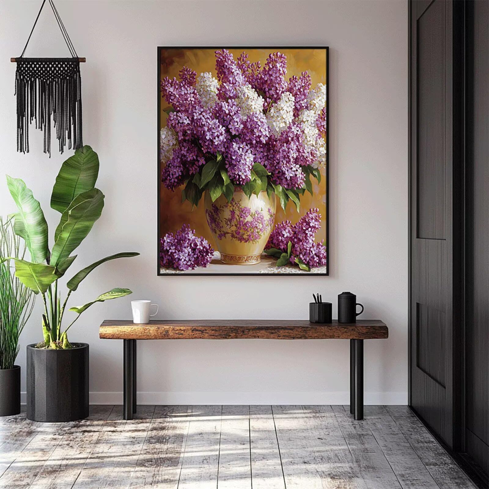 5D DIY Vaso Diamond Painting Adulto Kit Fiore Strass Ricamo Punto Croce Pittura Diamante Adulto 100x135cm Pittura Diamante Tempo Libero Creativo Adulti per Decorazione Della Parete Regalo Uomo THDZ