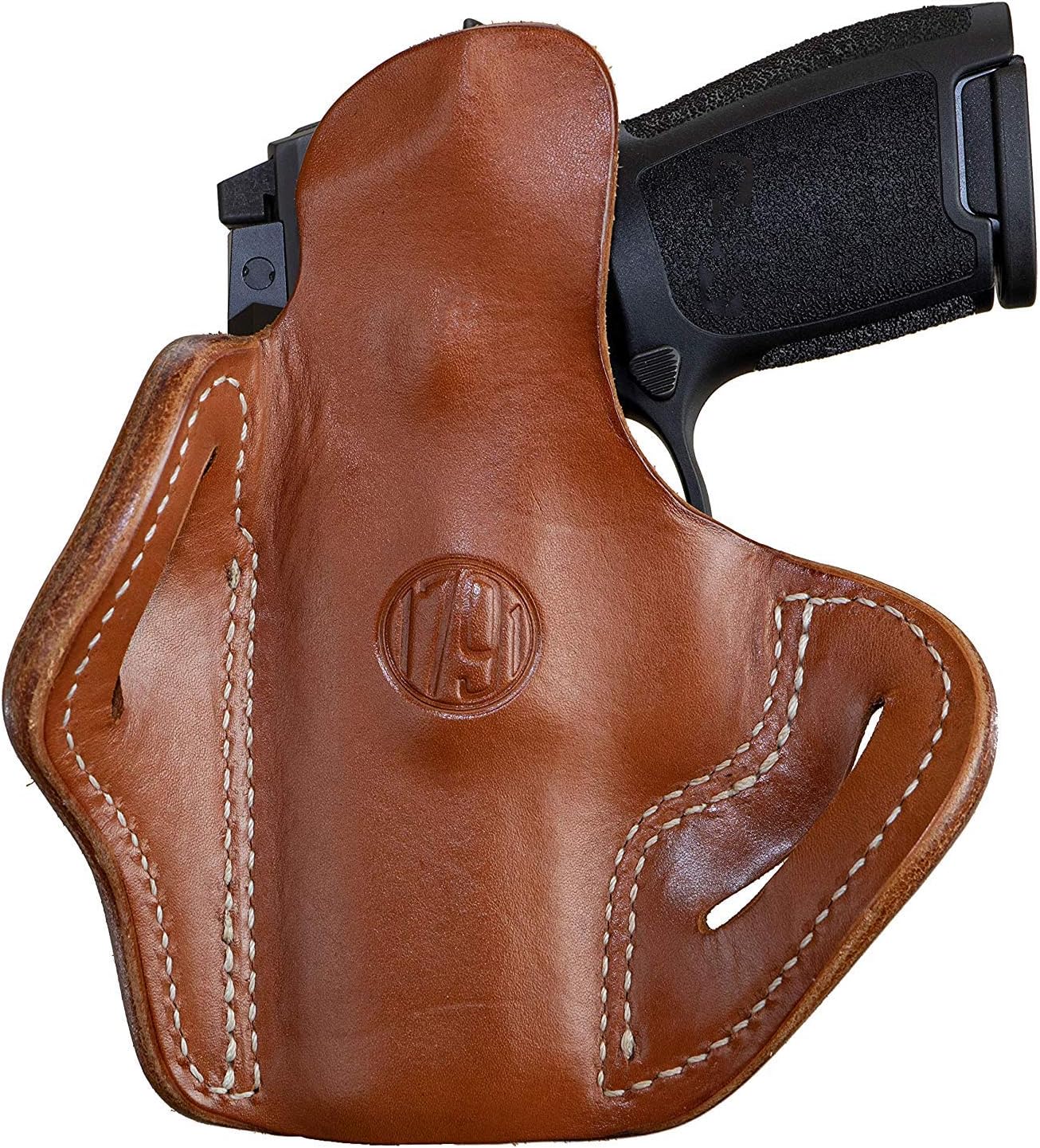 1791 GUNLEATHER P320c Optic Ready Holster - OWB CCW Leather Gun Holster for Belts - Right Handed - HK VP9sk, P2000, 45c, SIG P229c and Most compacts with Rails