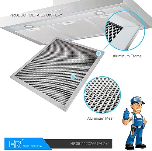 Miniatura 4 de 97007696 Filtro de campana extractora de carbón, tamaño 8-34 x 10-12 pulgadas, se adapta a Broan, Kenmore, Nutone, Alternativa S88152, K7588,