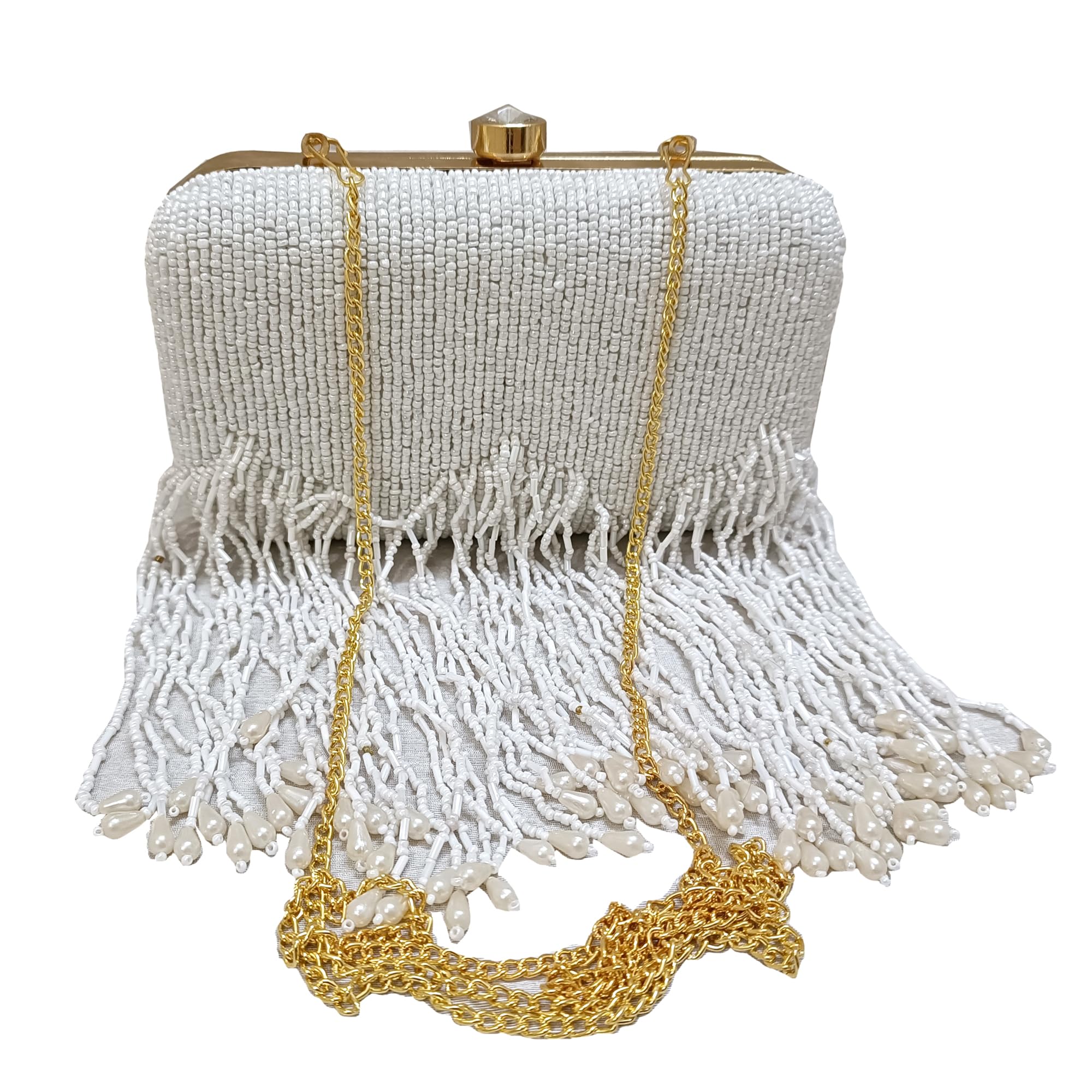 Fashion OVERSEAS women white party clutch box purse (B0CTQ5P5C2) Amazon Price History, Amazon Price Tracker