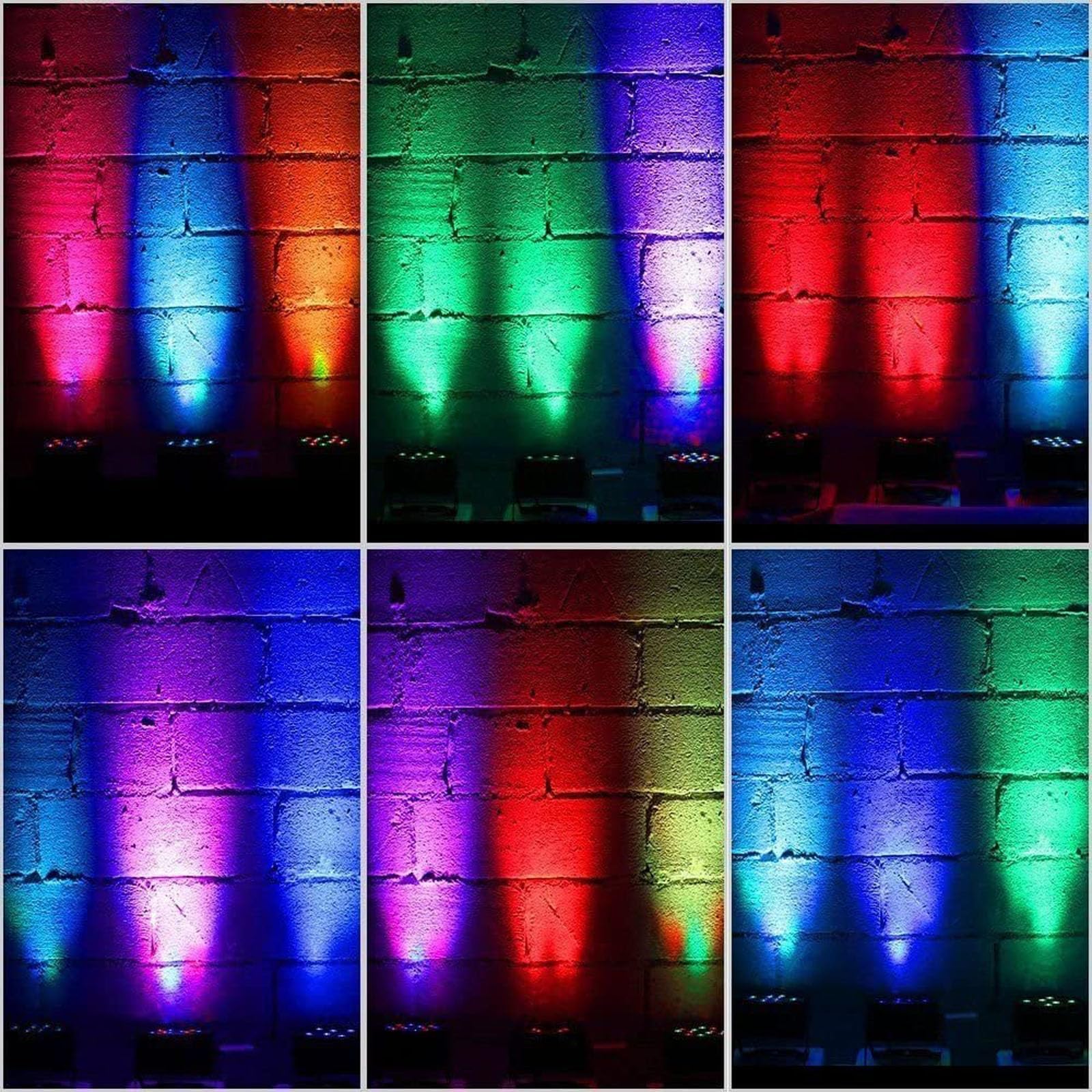 UKing 4 PCS Par LED DMX 72W, RGB 36 LED Lumière de Scène 7 Modes avec Télécommande DMX512 Effet de Lumière Sono pour Disco DJ Soirée Anniversaire Mariage