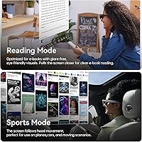 Vista 6 de Rokid AR Spatial Glasses plateado, AR Glasses Max2 plateado con Station2, pantalla Micro-OLED de tres pantallas de 360", OLED de 120Hz, 600 Nits