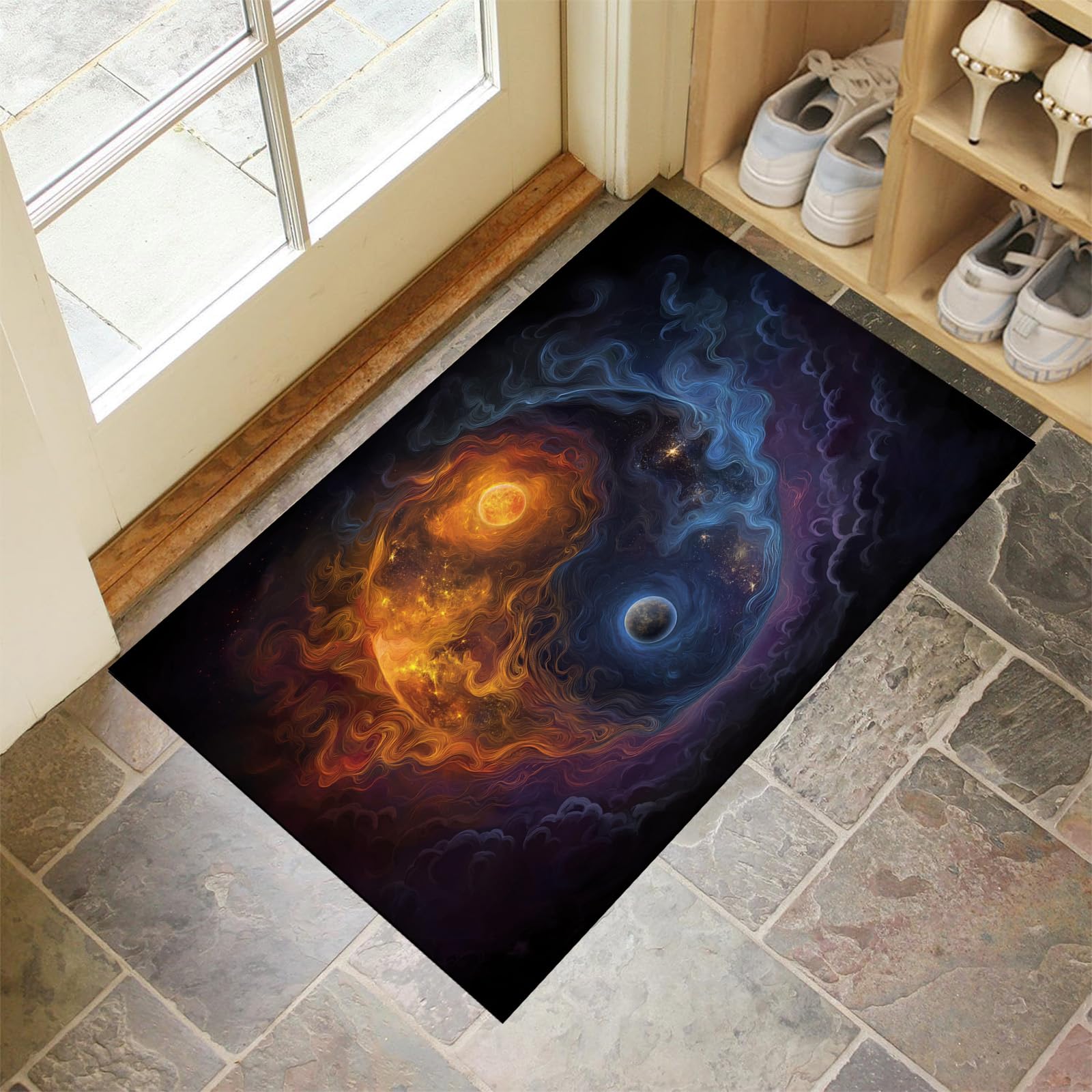 Paillasson d'intérieur 40 x 60 cm lavable en machine pour entrée