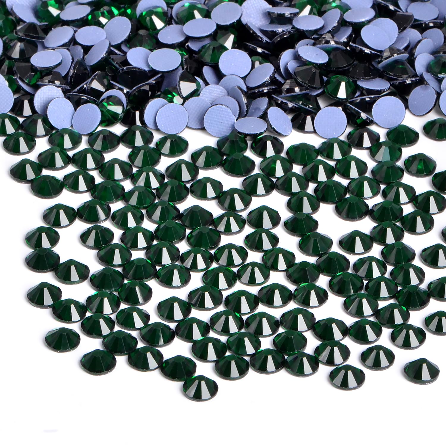 Bymitel Hotfix Crystal Rhinestones Round Gems Iron on DIY Jewelry Making Flat Back for Crafts,Emerald, 2mm(SS6/2880pcs)
