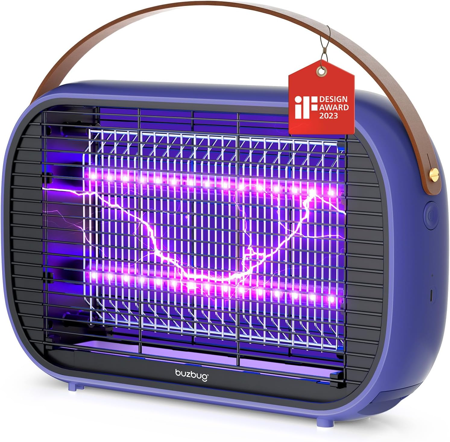 Buzbug LED Bug Zapper Outdoor Indoor, Durable 10 Years Lifespan Lamp, Rechargeable 5200mAh Battery, Portable Camping Mosquito Zapper, Fly Trap Mosquito Trap, Fly Killer Fly Zapper -MA015C(Indigo)