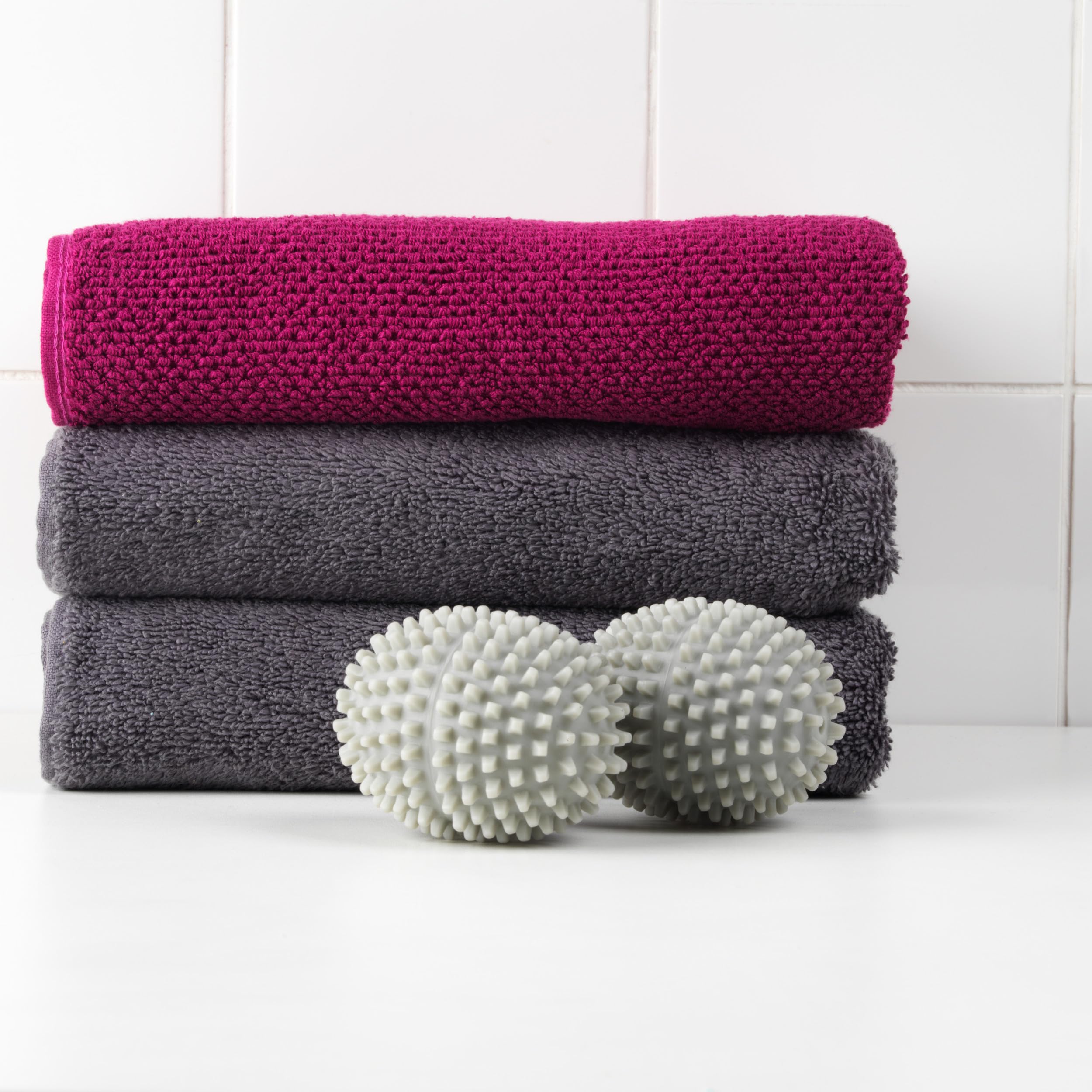Kleeneze KL066077EU Throw In and Go Tumble Dryer Balls Reusable Laundry Fabric Softeners, 2 Pack