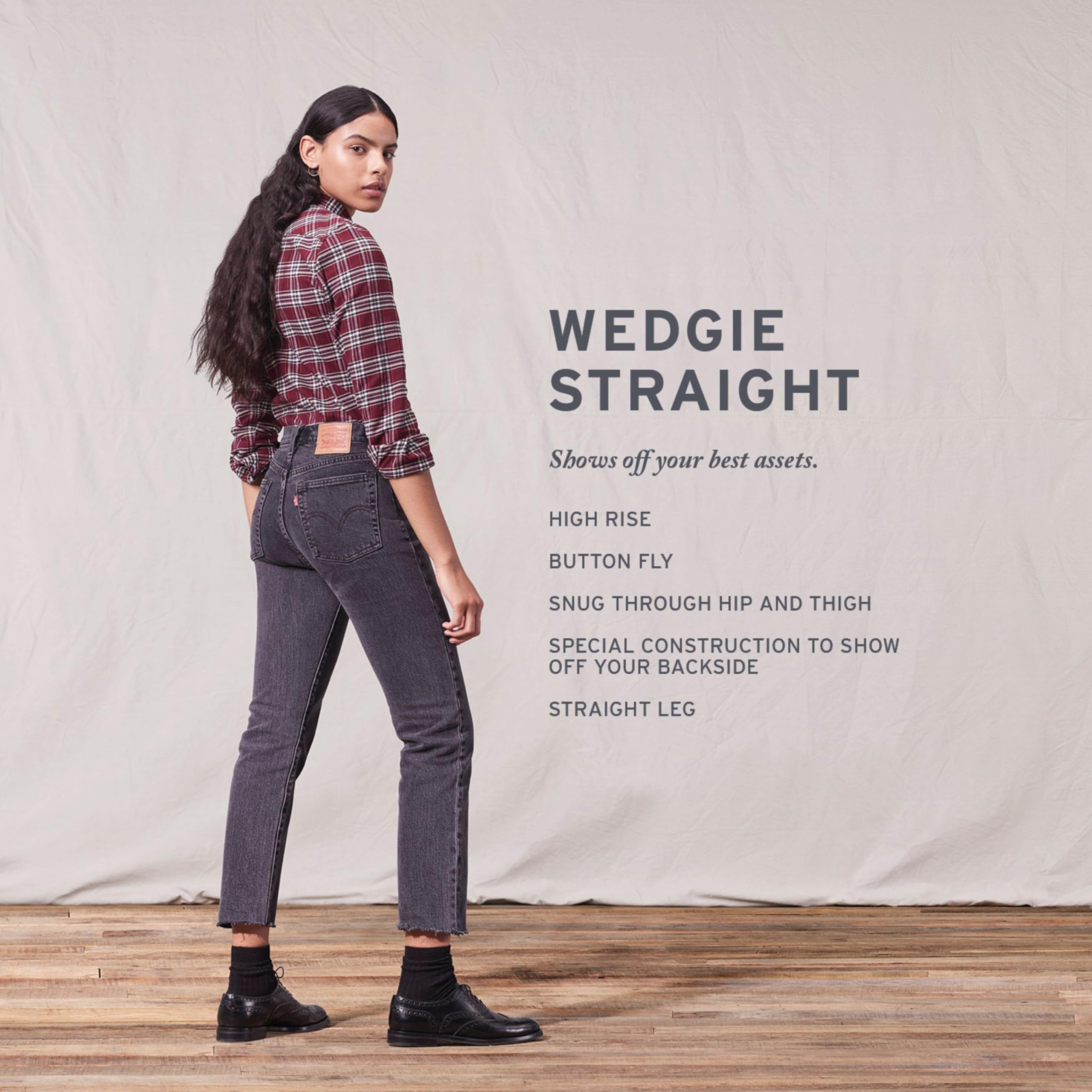 Levi's Damen Wedgie Straight Pants,Wedgie Straight Black Sprout, 29W / 28L – Ansicht 9