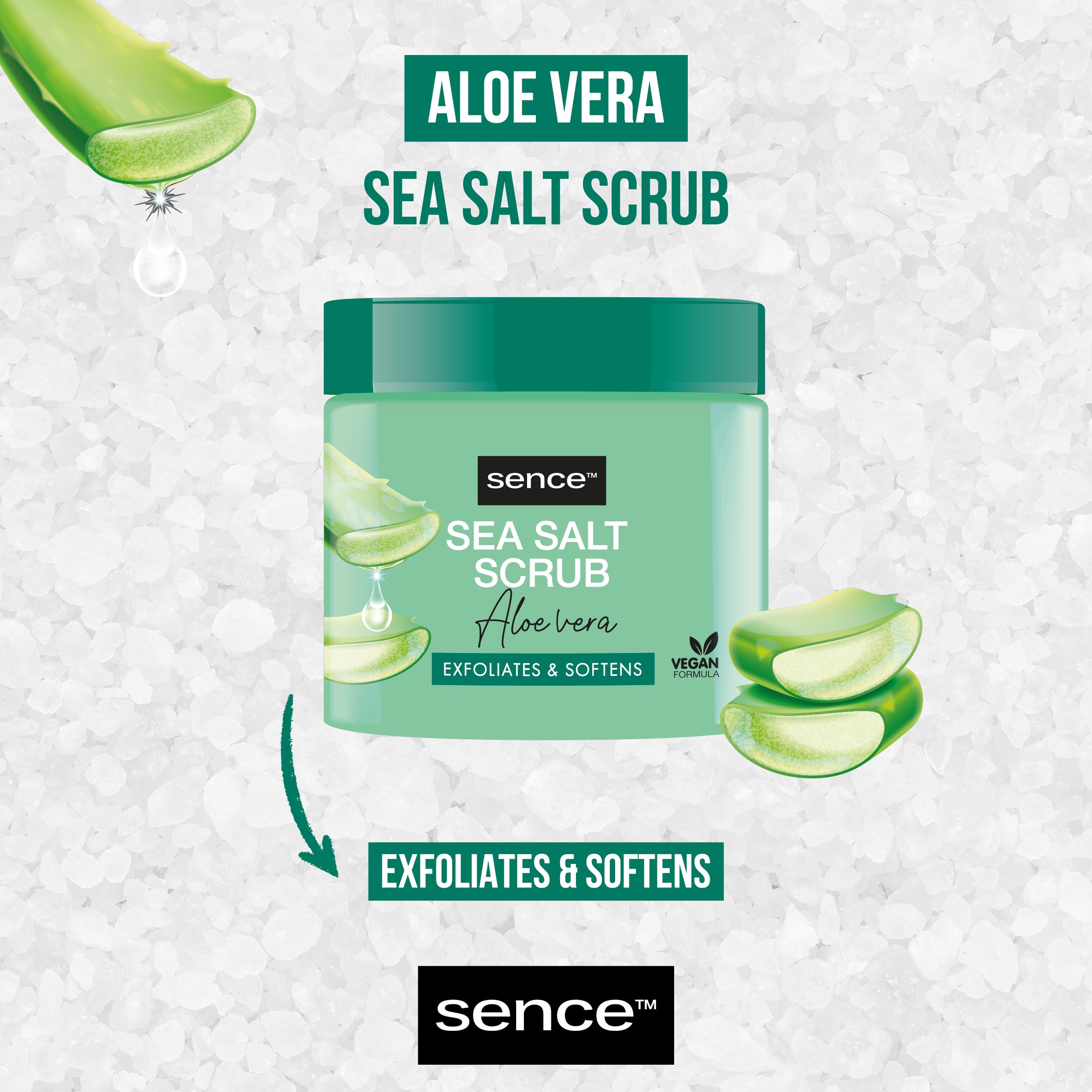 SENCE SCRUB CIAŁO 500 GR. SEA SALT ALOE PRAWNY WAZON